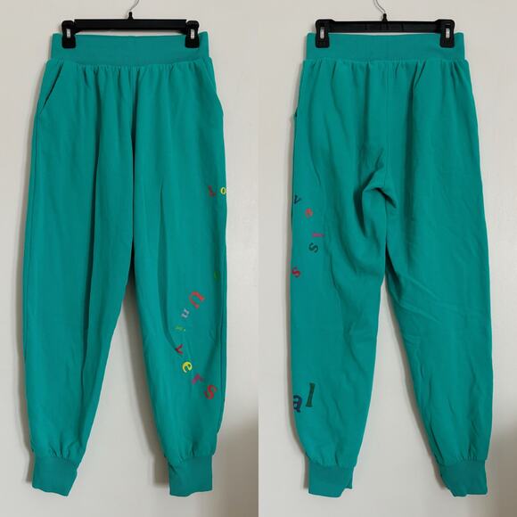 Teal True Religion Love is so Universal High Rise Jogger Sweatpants S - Picture 1 of 10